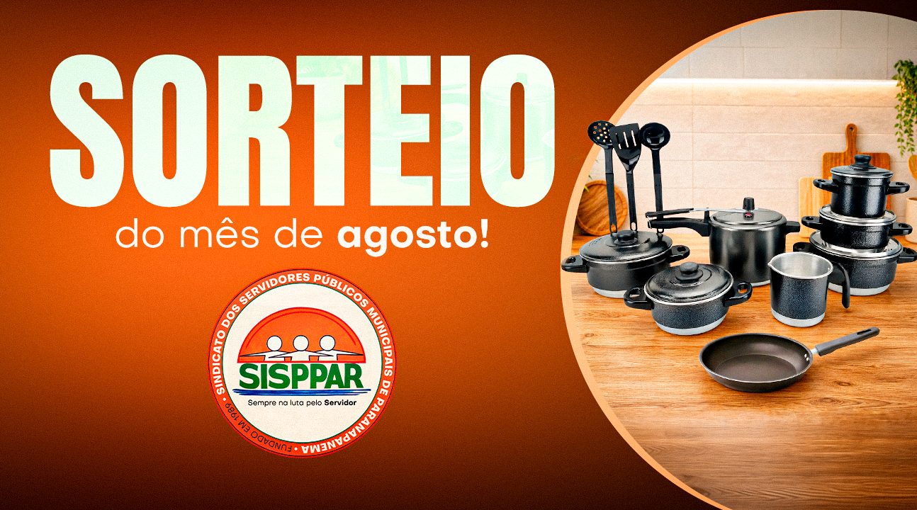 SISPPAR promove mais um sorteio imperdível para os associados. Concorra a um jogo de panelas novinho!